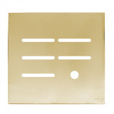 Placa p/ 5 Interruptores + furo 4x4 - Novara Glass Dourado